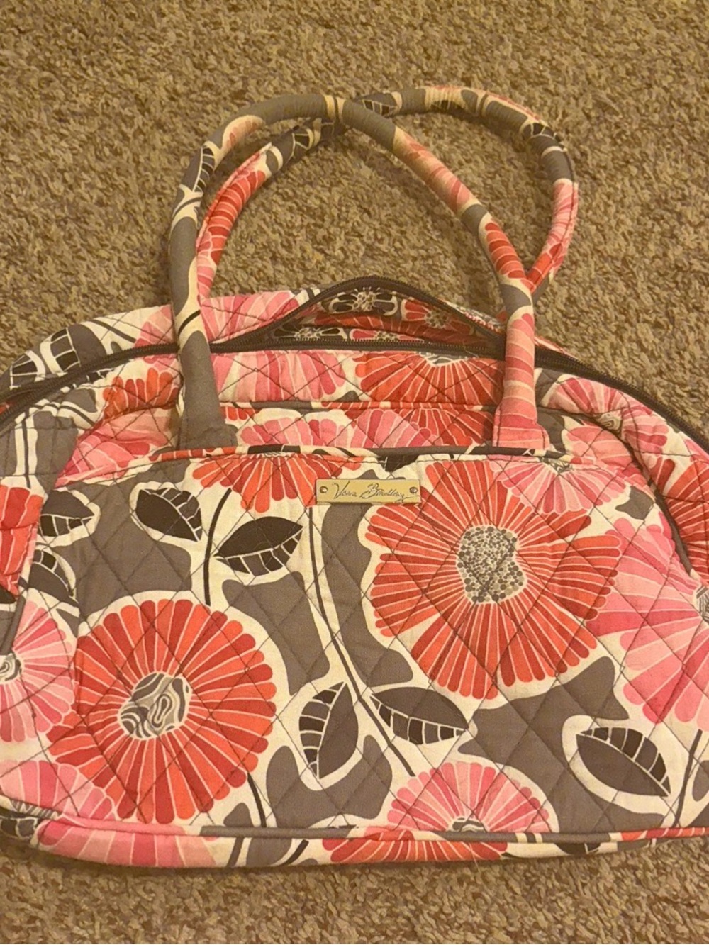 Vera Bradley Cherry Blossoms Double handled Bowler bag